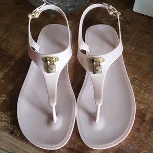 MK muted pink sandals